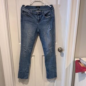 Judy Blue Distressed Straight Leg Jeans - Light Blue